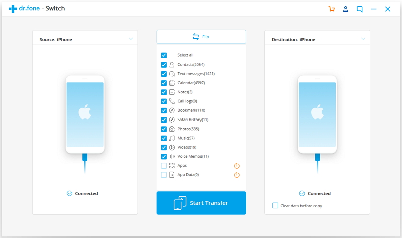 connect two iphone devices to pc