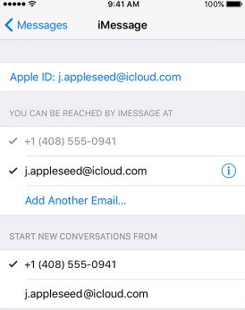 check iMessages is set up correctly