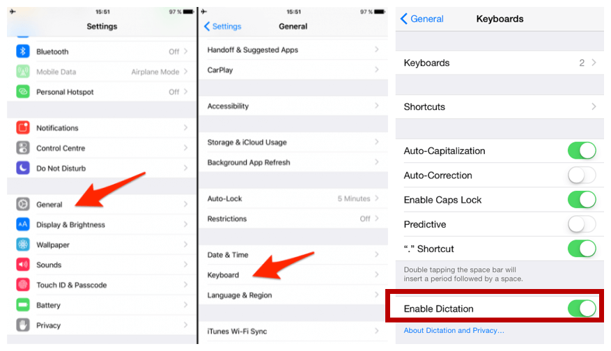 refresh dictation