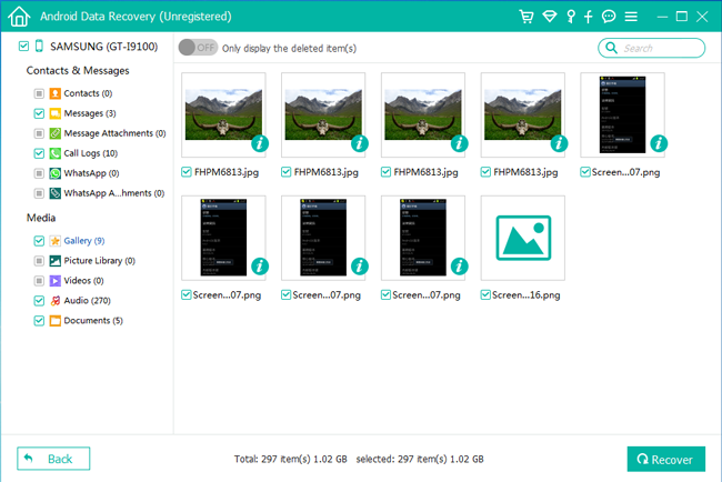 recover deleted audio files on android