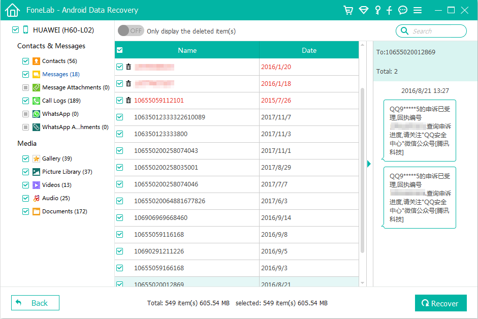 recover deleted text messages from oneplus 6
