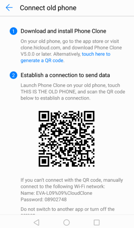 transfer iphone data to huawei with phone clone app