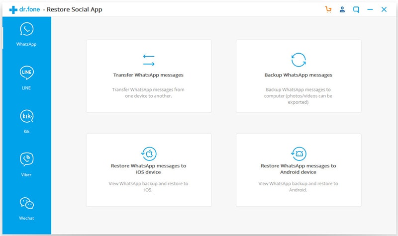 select transfer whatsapp messages