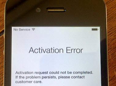 activation error on ios 13