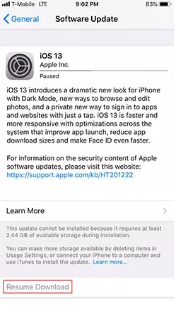 stuck on update requested