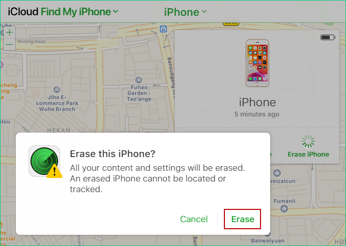 unlock disabled iphone via icloud