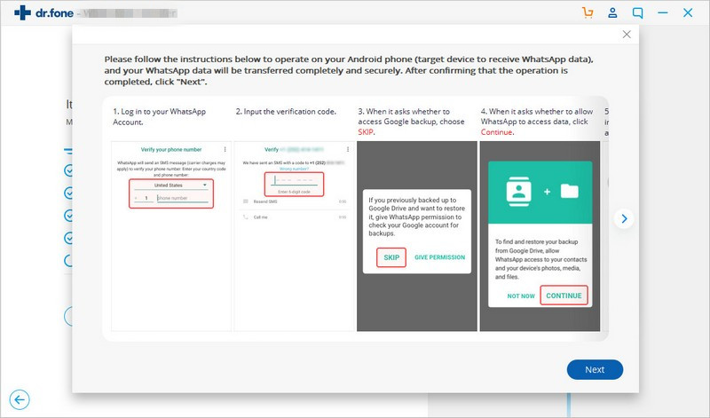 transfer android whatsapp to samsung