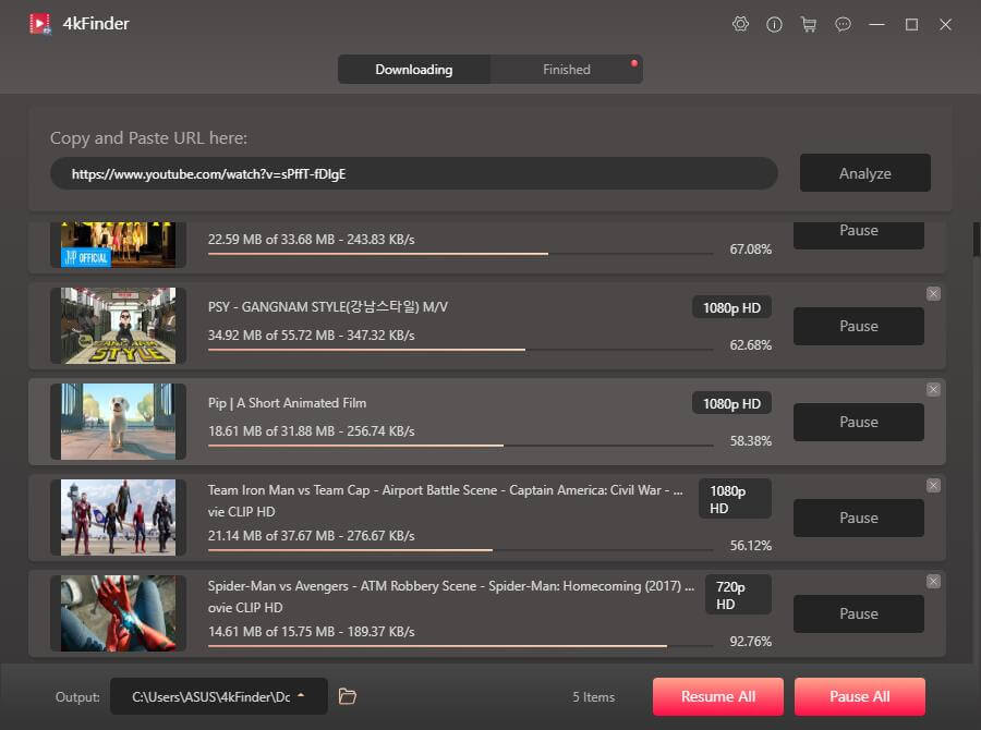 Start to Download YouTube Video to MP4 with 4kFinder