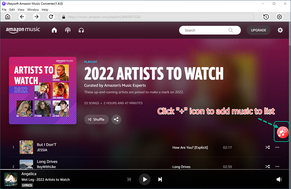 add amazon music to program